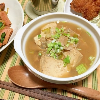 ラーメン屋さんのまかない湯豆腐